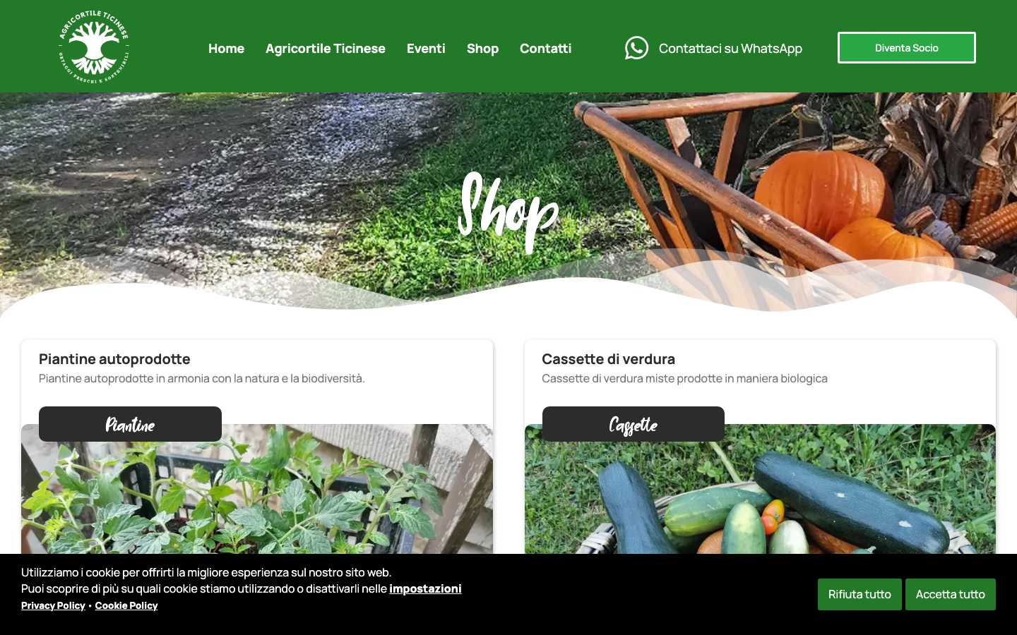 Agricortile Ticinese - shop piantine e verdura biologica