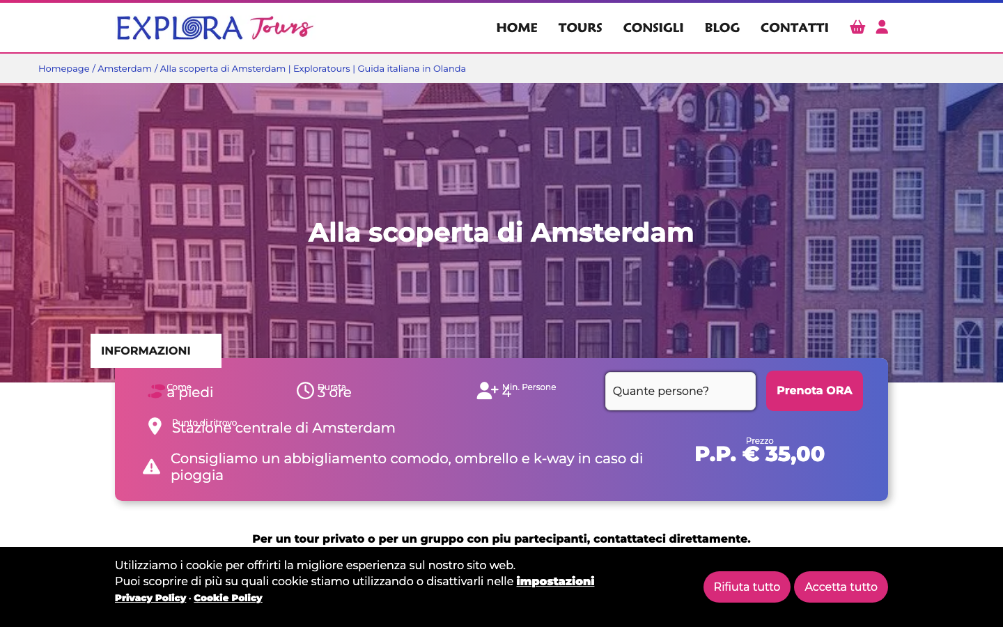 Exploratours tour alla scoperta di Amsterdam a piedi