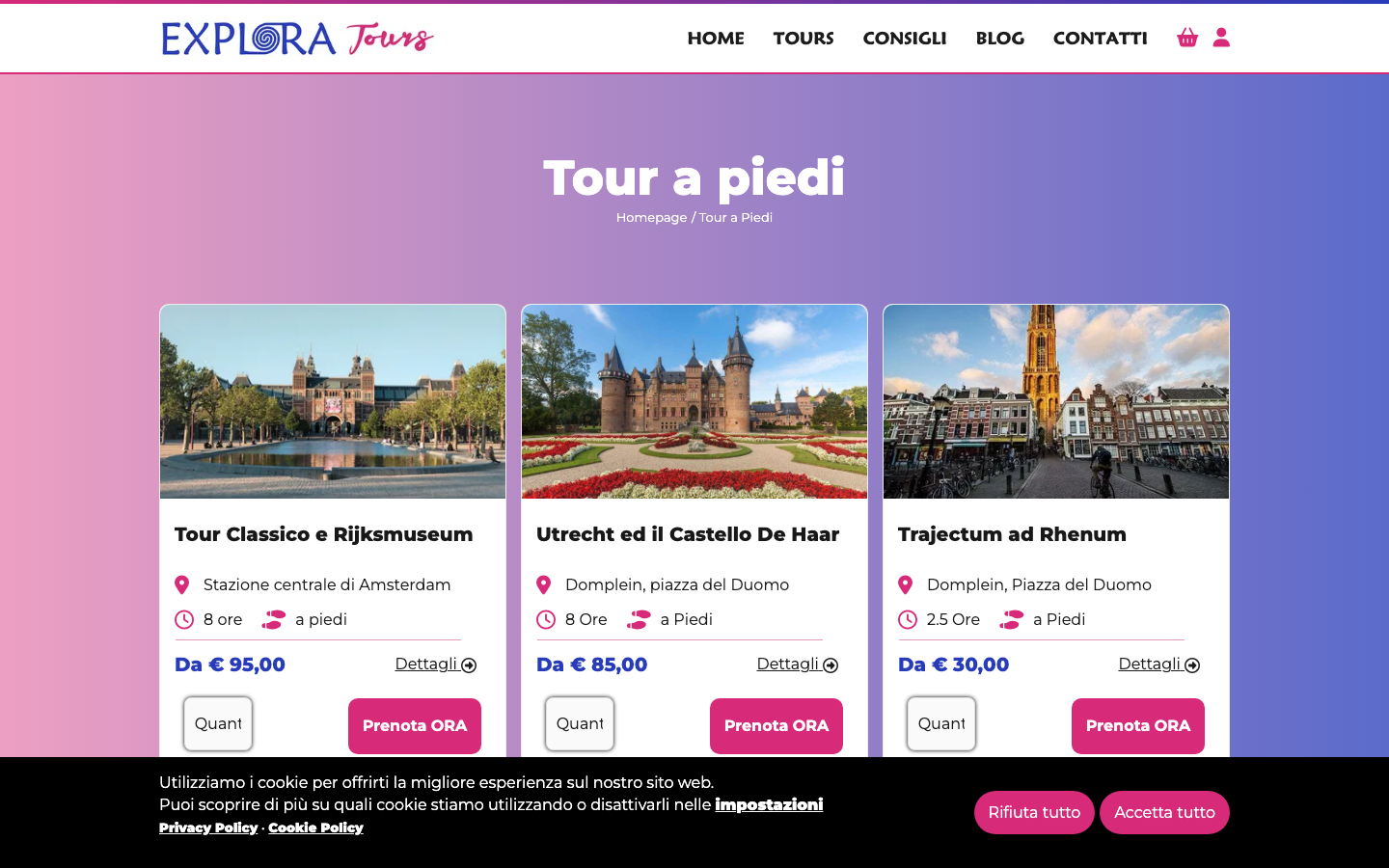 Exploratours catalogo tour a piedi Amsterdam