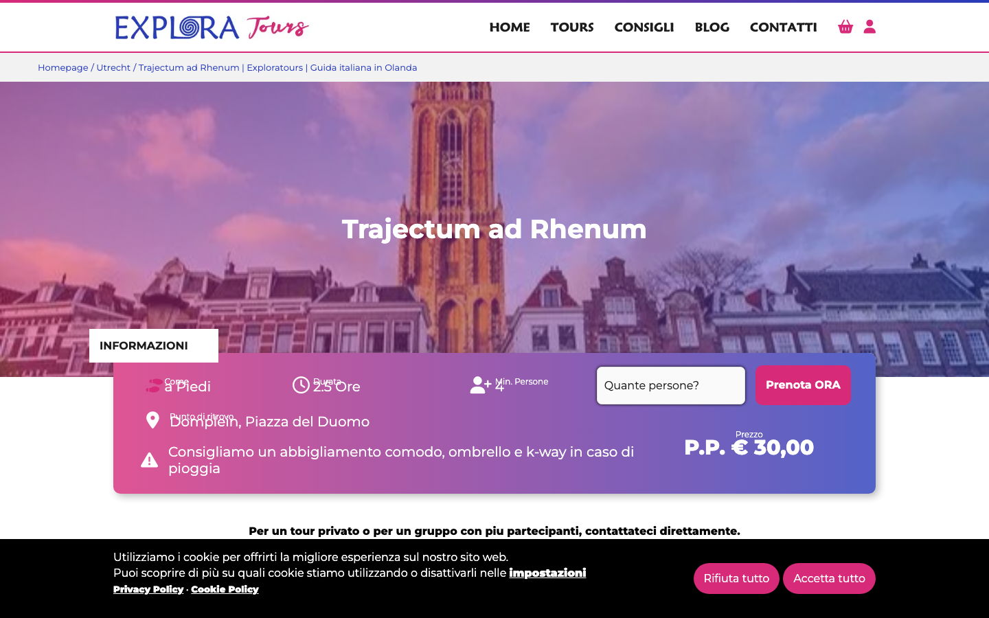 Exploratours tour Trajectum ad Rhenum Utrecht storia romana