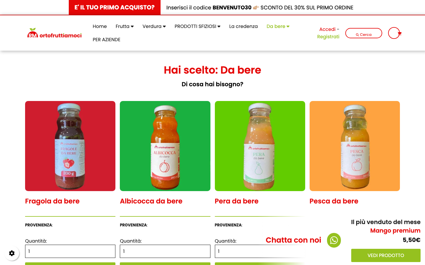 Ortofruttiamoci succhi di frutta e centrifughe naturali