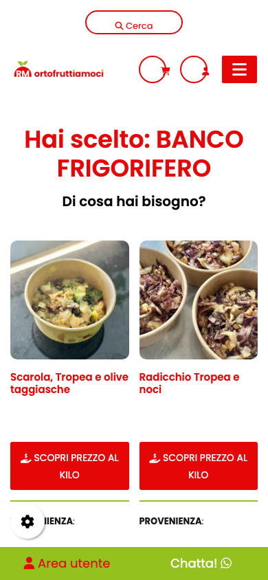 Ortofruttiamoci banco frigo su mobile