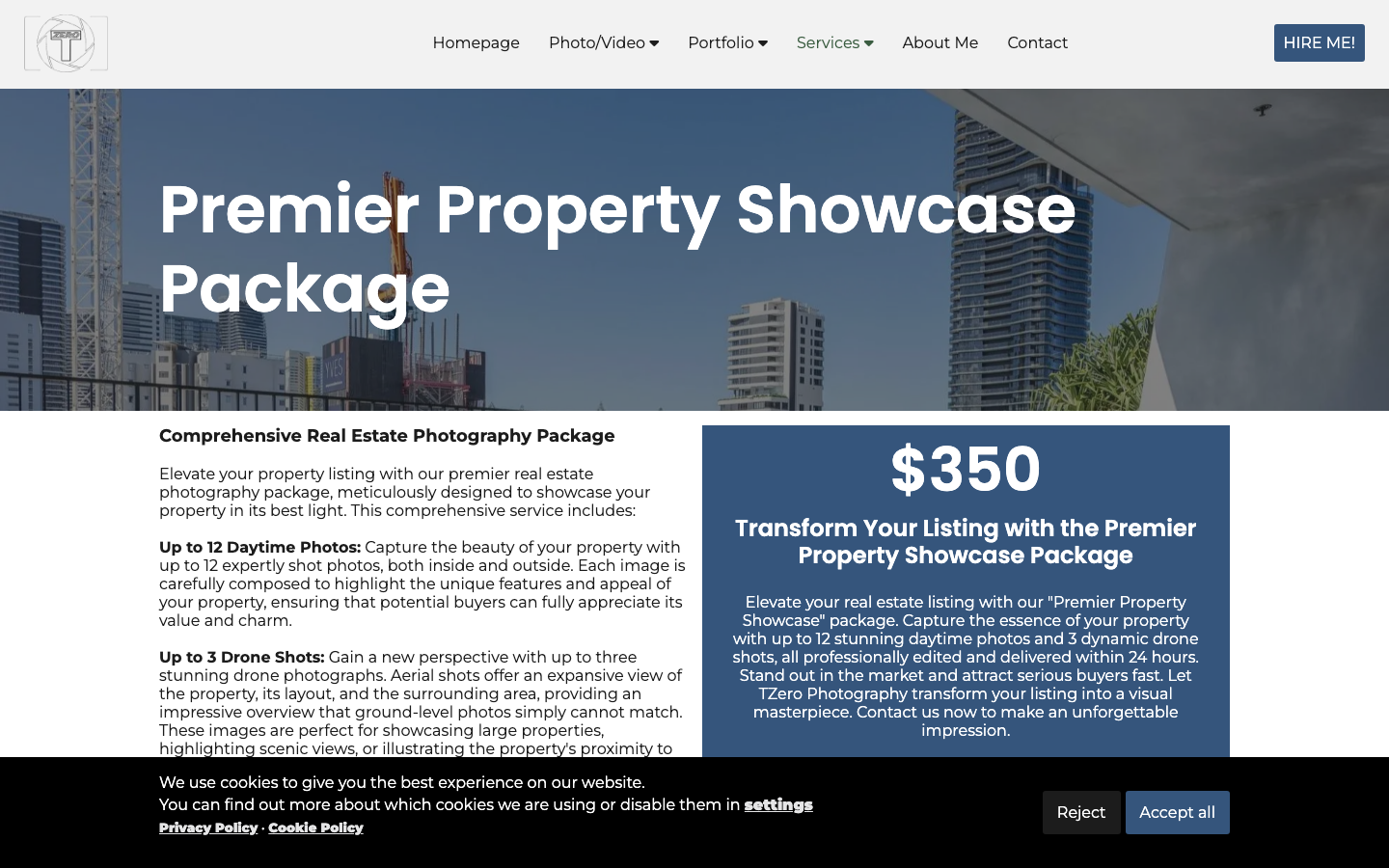 TZero Photography - pacchetti servizi e prezzi