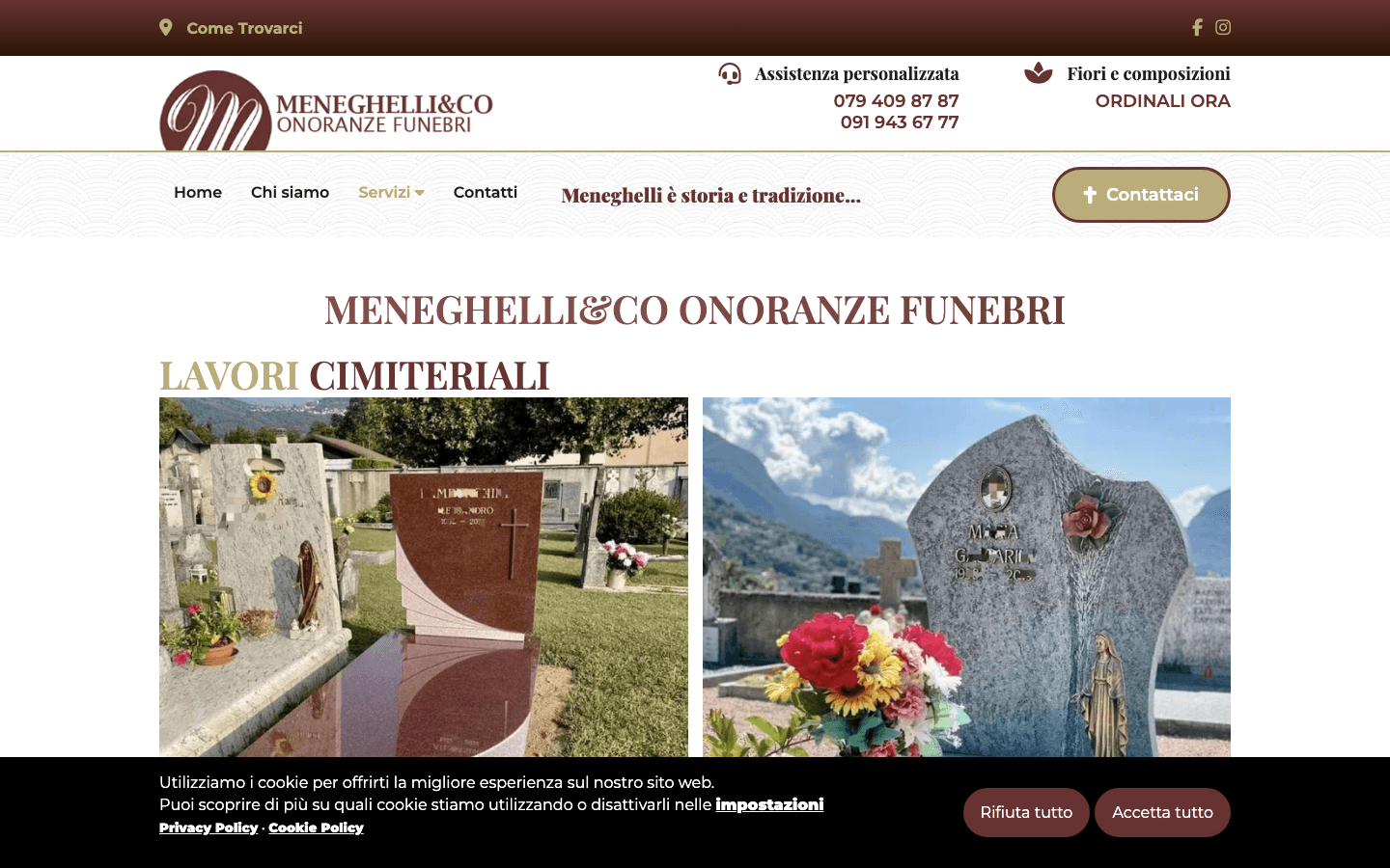 Meneghelli - lavori cimiteriali e monumenti